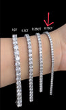 Tennis  Moissanite Bracelet  | 3mm | اسوارة الماس الموزنايت  0.15 قراط - تنس