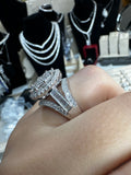Moissanite Diamond Ring Statement piece  - خاتم الماس موزنايت