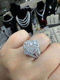 Moissanite Diamond Ring Statement piece  - خاتم الماس موزنايت