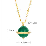 Malachite Sweater Necklace - قلادة حجر الملاكيت