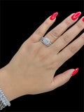 Moissanite Diamond Ring - خاتم الماس موزنايت - توينز قطعتين