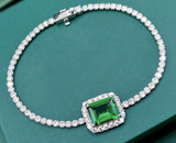 Emerald GemstoneBracelet  | الزمرد الاخضر والتوباز الابيض