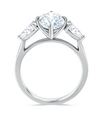 5ct | Three-Stone Engagement  Moissanite Diamond Ring -  خاتم الماس موزنايت