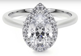 Pear Moissanite Diamond Ring -  خاتم الماس موزنايت