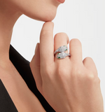 Serpenti Moissanite Diamond Ring - Bulgari  -  خاتم بلغاري - الماس وزمرد