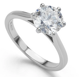 2 ct Round Brilliant Cut Solitaire Diamond Engagement Ring - خاتم الماس موزنايت
