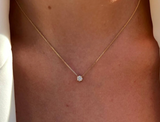 Moissanite Necklace brilliant shape - قلادة الماس الموزنايت