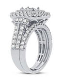 Moissanite Diamond Ring - خاتم الماس موزنايت - توينز قطعتين