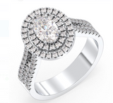 Moissanite Diamond Ring - OVAL  -  خاتم الماس موزنايت