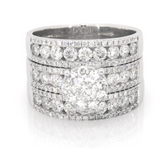 Moissanite Diamond Ring - خاتم الماس موزنايت - توينز ثلاث قطع