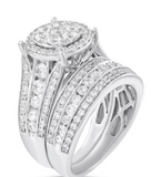 Moissanite Diamond Ring - خاتم الماس موزنايت - توينز قطعتين