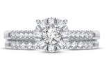 Queen Moissanite Diamond Ring - خاتم الماس موزنايت - توينز قطعتين