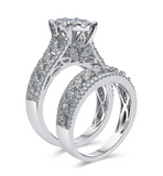 Majestic Moissanite Diamond Ring - خاتم الماس موزنايت - قطعتين