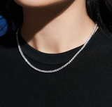3mm | Moissanite Diamond Tennis Necklace | 0.15 carat |  قلادة الماس الموزنايت تنس