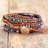 LAPIS LAZULI WRAP BRACELET  - اسوارة حجر اللازورد| حلول، مهارات، تواصل، تعبير