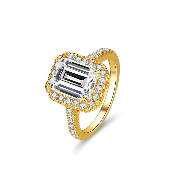 Moissanite Diamond Ring - 3 Carats - خاتم ألماس الموزنايت