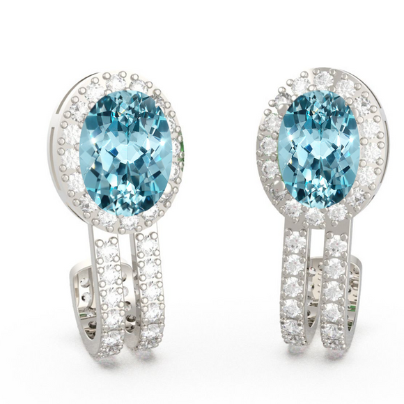 Blue Topaz earning حلق التوباز الازرق
