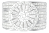 Prestige Moissanite Diamond Ring - خاتم الماس موزنايت - ثلاث قطع