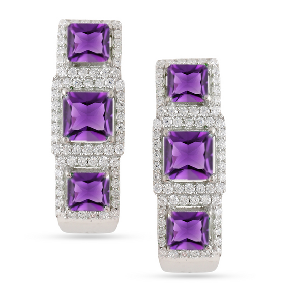 Amethyst earrings - حلق الامثيست