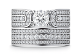 1ct -Brilliant Moissanite Diamond Ring - خاتم الماس موزنايت - قطعتين