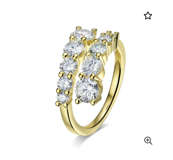 Moissanite Luxury  Diamond Ring - خاتم ألماس الموزنايت