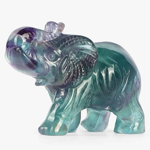 Rainbow fluorite elephant - فيل الفلورايت