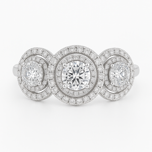 Moissanite Fancy Diamond Ring  -  خاتم الماس موزنايت