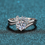 Moissanite Diamond Ring -  خاتم الماس موزنايت |  Twins قطعتين
