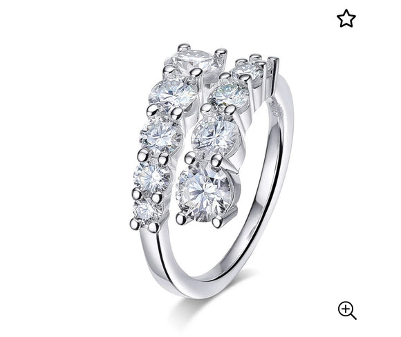Moissanite Diamond Ring-خاتم ألماس الموزنايت