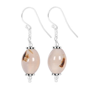 Rose Quartz Earrings - حلق حجر الروز كوارتز