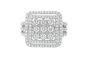 Moissanite Diamond Ring - Majestic  -  خاتم الماس موزنايت
