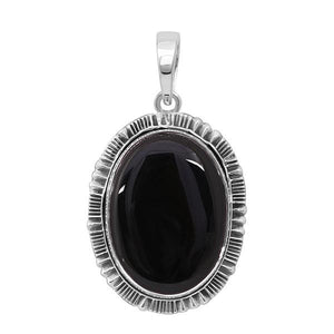 Black Onyx Pendant- قلادة حجر الأونكس الأسود