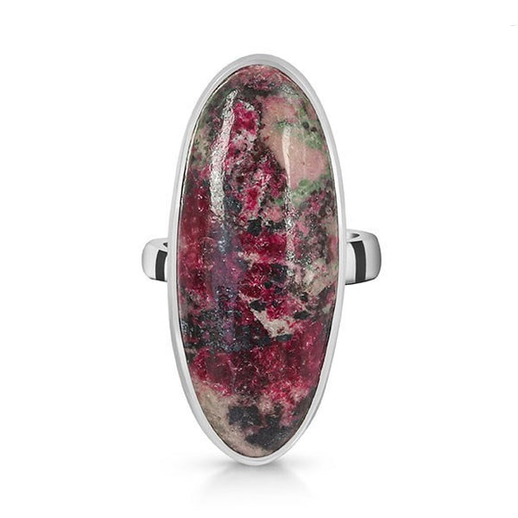 Cobaltoan Calcite Ring-خاتم حجر كالسيت الكوبالتون