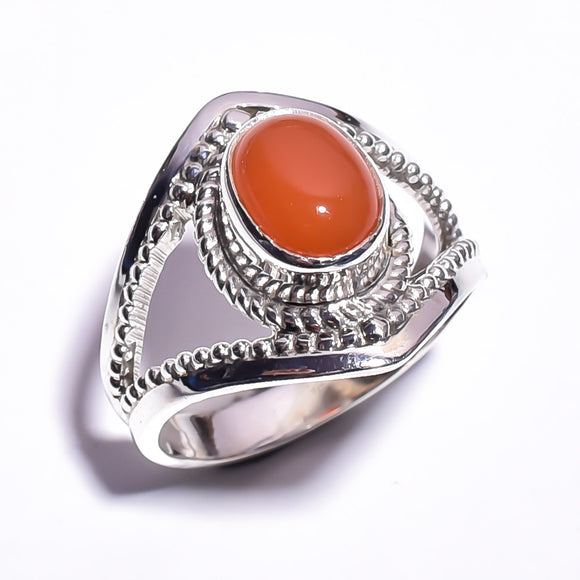 Carnelian Gemstone Ring- خاتم حجر الكارنيليان