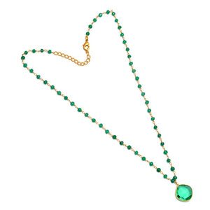 Green Onyx Necklace - قلادة الاونيكس الاخضر