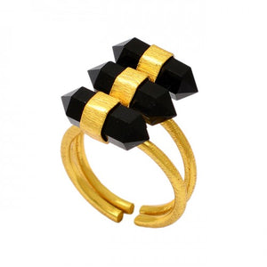 Black Onyx Ring- خاتم حجر الاونيكس