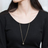 Labradorite Sweater Necklace - قلادة حجر اللابرودرايت