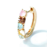 Rose Quartz Gold plated Earring	 - حلق من مجموعة أحجار كريمة
