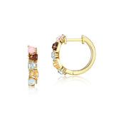 Rose Quartz Gold plated Earring	 - حلق من مجموعة أحجار كريمة