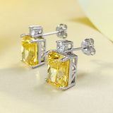 Citrine & White Topaz Earring -  حلق السترين والتوباز الابيض