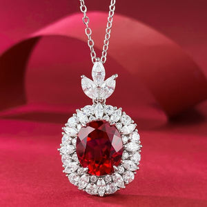 Ruby & White Topaz Ring | الياقوت الأحمر والتوباز الأبيض
