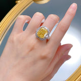 Citrine & White Topaz Ring - خاتم السترين والتوباز الابيض