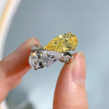 Citrine & White Topaz Ring - خاتم السترين والتوباز الابيض