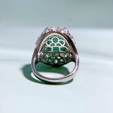 Emerald & White Topaz Ring - خاتم الزمرد والتوباز الابيض