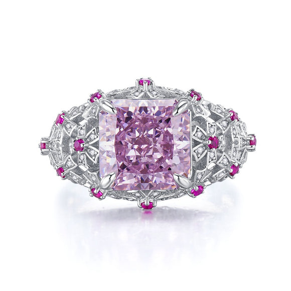 Rose Quartz & White Topaz Ring & pink quartz - حجر الروز كوارتز - الحب والجذب والعلاقات