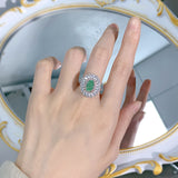 Rose Quartz & green quartz Ring - حجر الروز كوارتز - الحب والجذب والعلاقات