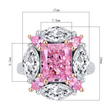 Rose Quartz & White Topaz Ring - حجر الروز كوارتز - الحب والجذب والعلاقات