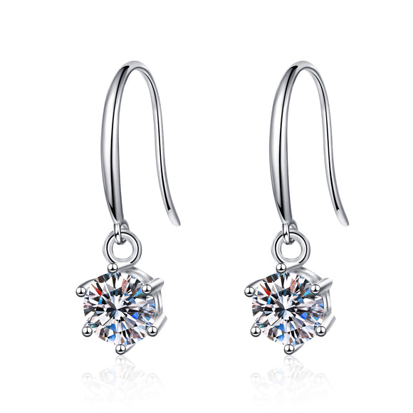 Moissanite Diamond  Earring- -حلق الماس الموزنايت | 2 قراط