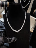 Moissanite Diamond Tennis Necklace | مُتدرج في المقاس لحب الألماس |  قلادة الماس الموزنايت تنس