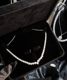 Moissanite Diamond Tennis Necklace | مُتدرج في المقاس لحب الألماس |  قلادة الماس الموزنايت تنس